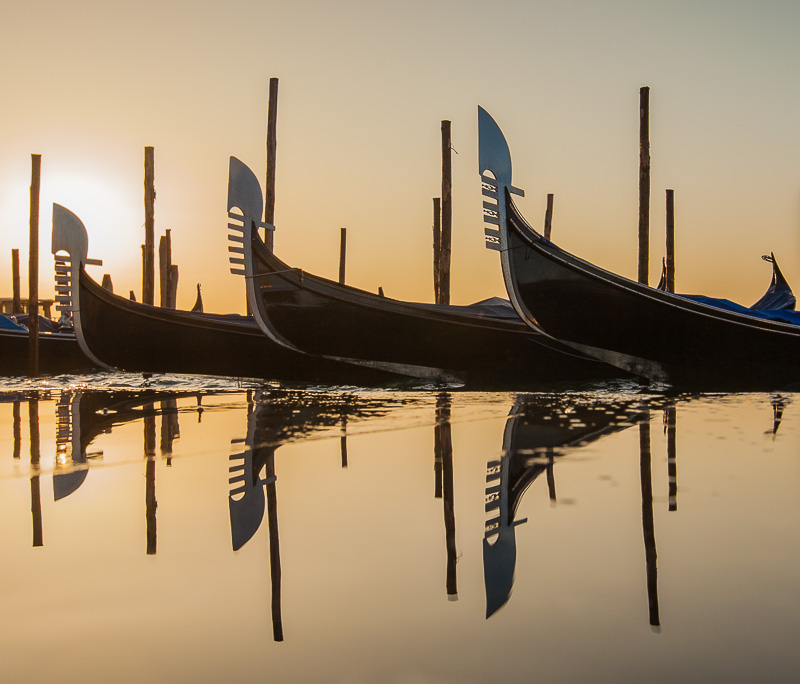 Gondola Sunrise, Venice, Italy, by Andrew Jones
