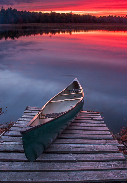 Canoe Red Skies, Nova Scotia, by Andrew Jones
