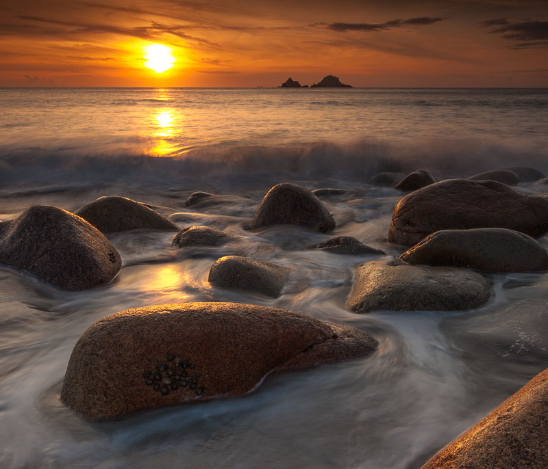 Porth Nanven Sunset, Cornwall, by Andrew Jones