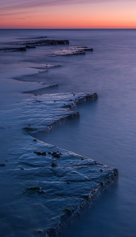 Twilight along the Ledge, Kimmeridge, Dorset, by Andrew Jones