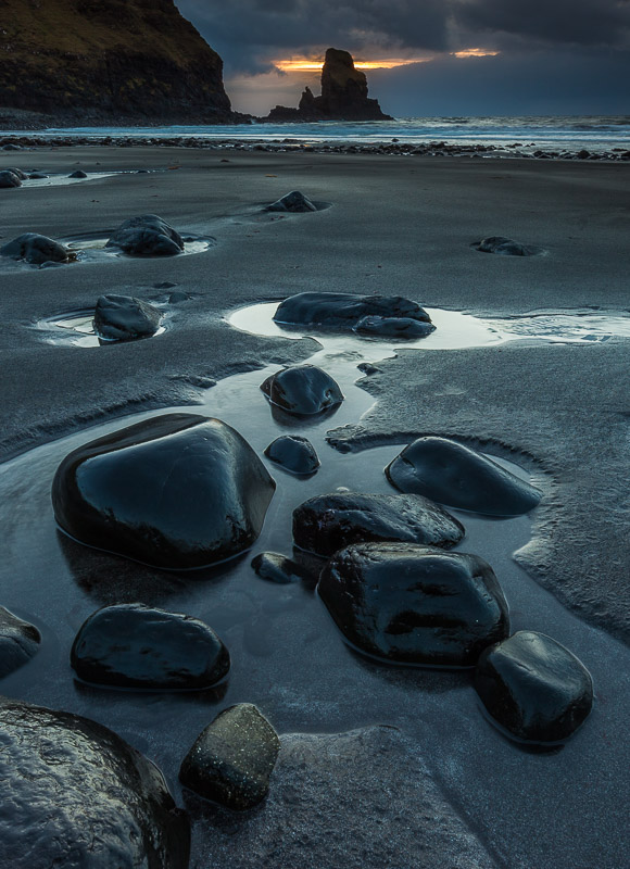 Falling Tide at Talisker Bay, Isle of Skye, Scotland, by Andrew Jones