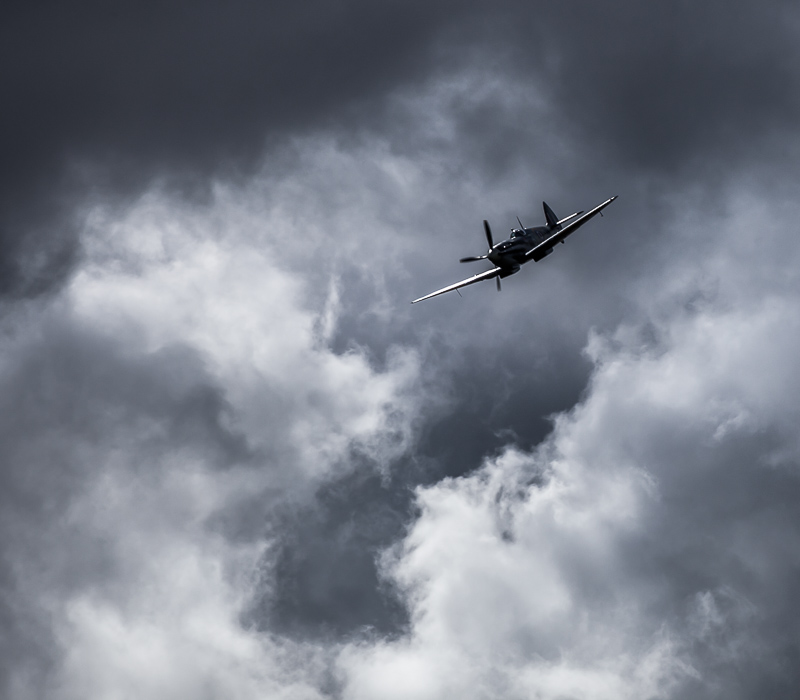 Spitfire Dive, Old Sarum Airfield, Wiltshire, by Andrew Jones